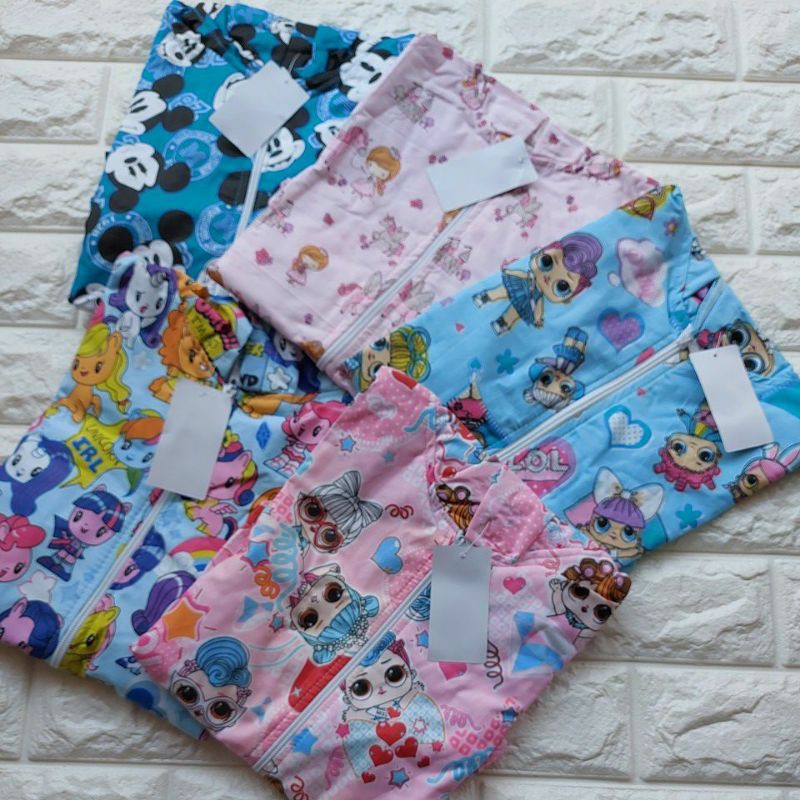 Jaket  Katun Catra Anak Perempuan 2-5 Tahun I Jaket Karakter Anak I Jaket Printing Anak 2-5 Tahun