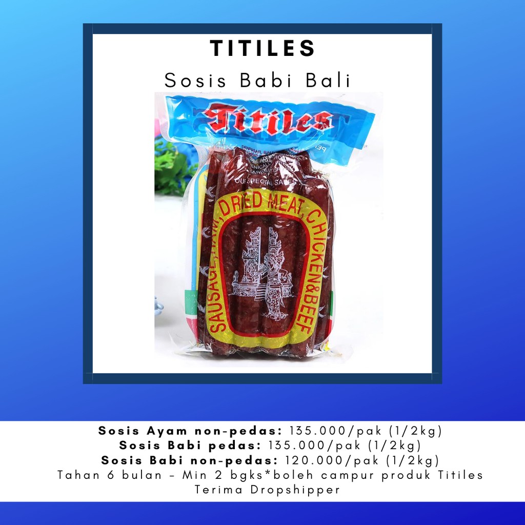 

Titiles Sosis Ayam dan Sosis Sapi Pedas 500 gram