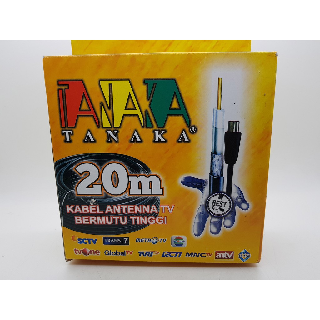 Kabel antena TV panjang 20M tanpa booster 5C Merk TANAKA