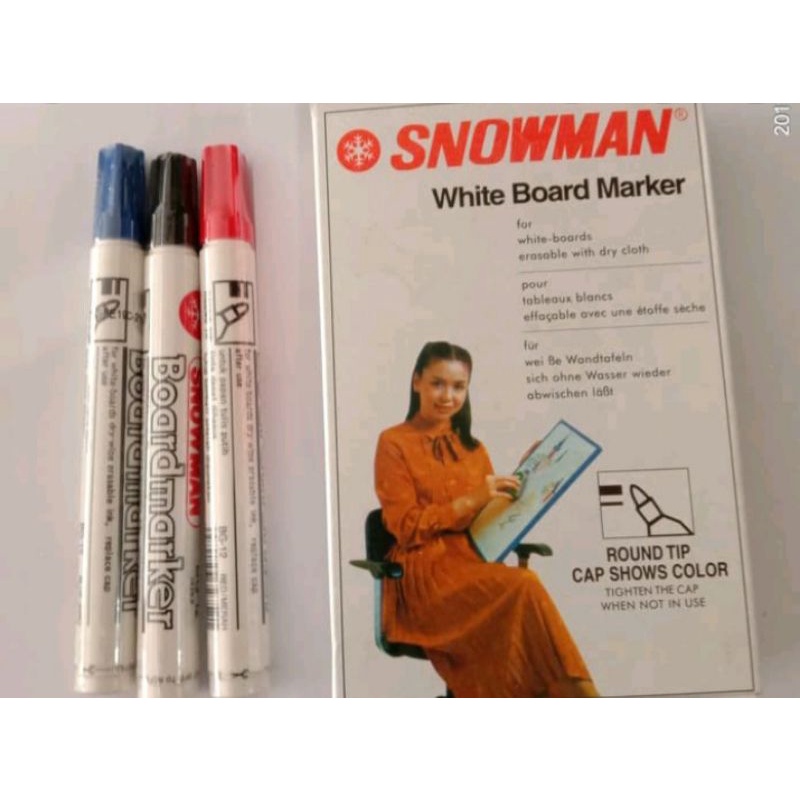 

Spidol snowman boardmarker/white boad/ non permanent