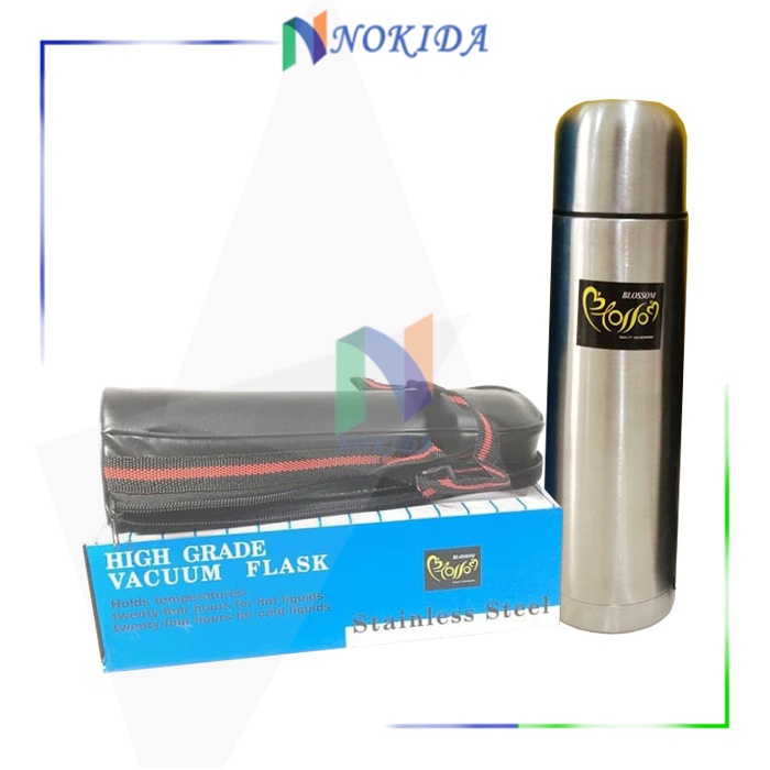 Nokida Termos Air Panas Stainless Blossom [1 Liter] / Thermos Tahan Panas 750 ML / Tempat Minum Pikn