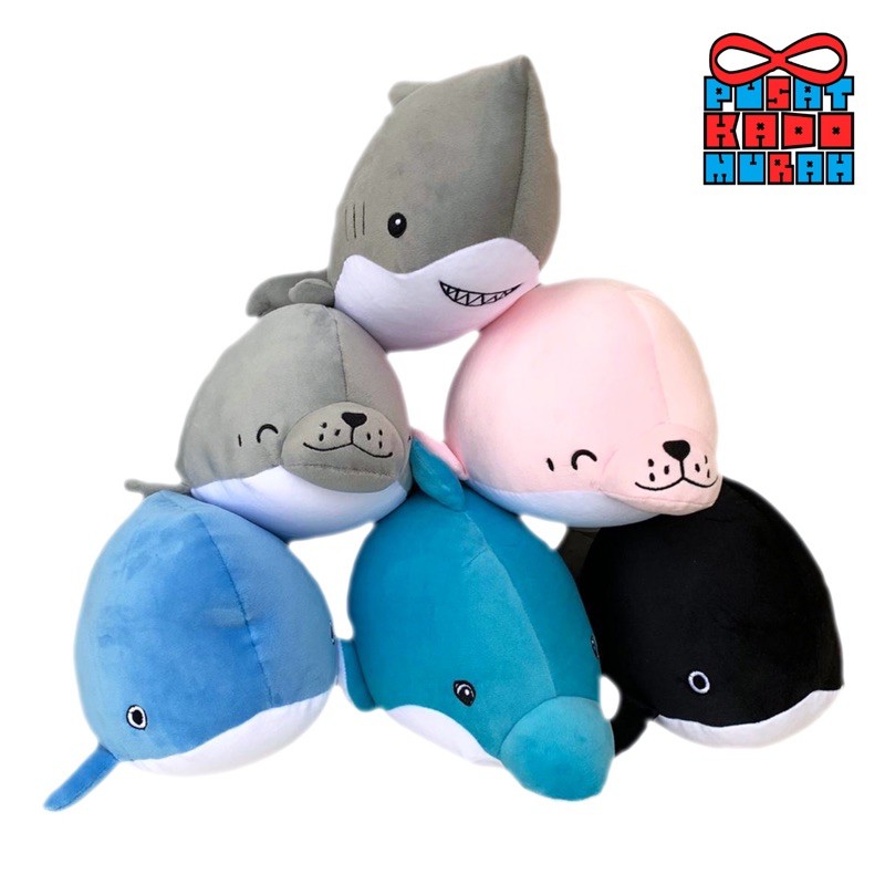 Boneka Hewan Laut / Sea Animal - Shark / Whale / Seal / Dolphins / Hiu / Paus / Lumba / Anjing Laut