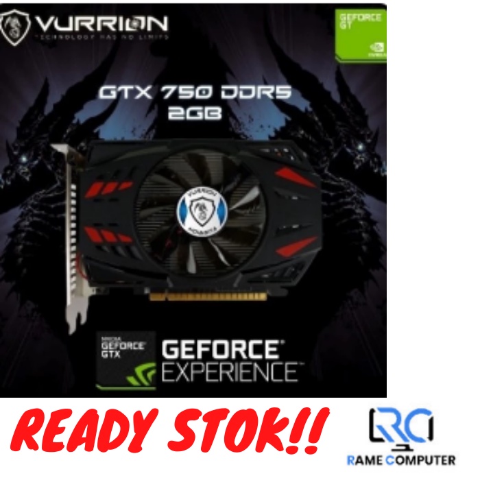 VGA CARD VURRION GTX 750 DDR5 2GB NVIDIA VURRION GTX750 2GB 128BIT