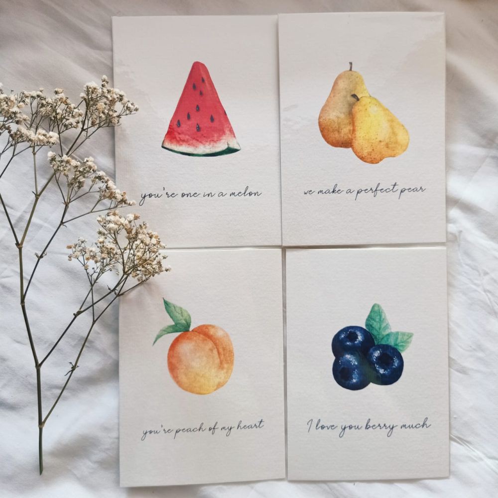 

IMAGINEARTWORK14 Fruit Edition Postcard / Kartu Pos Ilustrasi