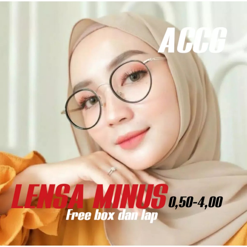 Spring Style SALE NEW Kacamata Minus Oval Double Ring Wanita PRIA Style Korean 0.50-4.00