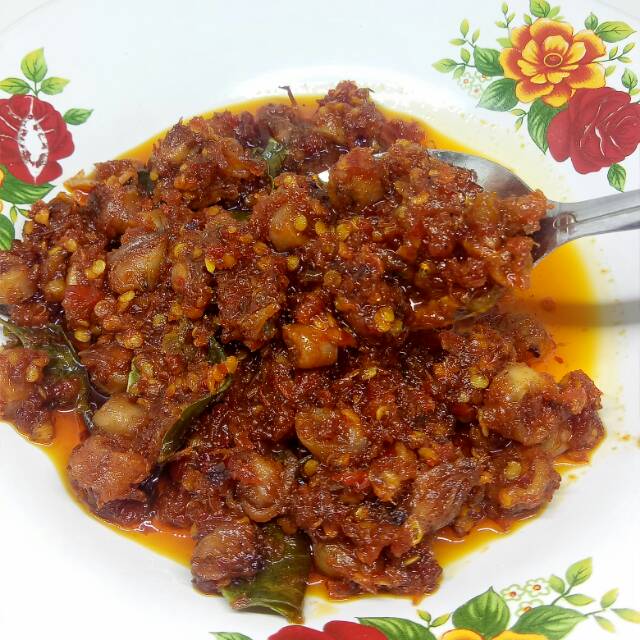 

Sambal cumi asin kemasan Pouch 115gram Enak dan halal