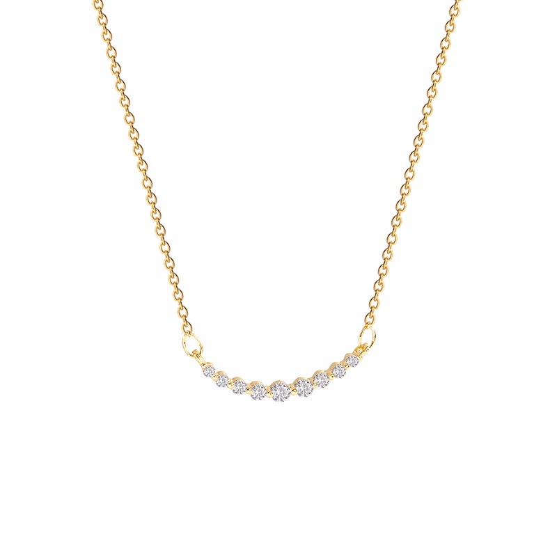 Kalung Choker Bahan Titanium Aksen Zircon Untuk Wanita