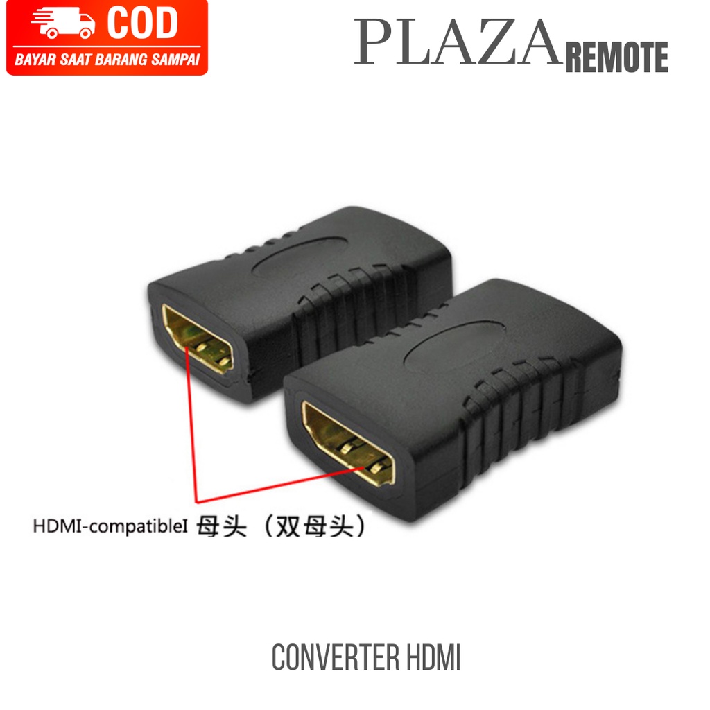 KONEKTOR HDMI female to female extension sambungan CONNECTOR