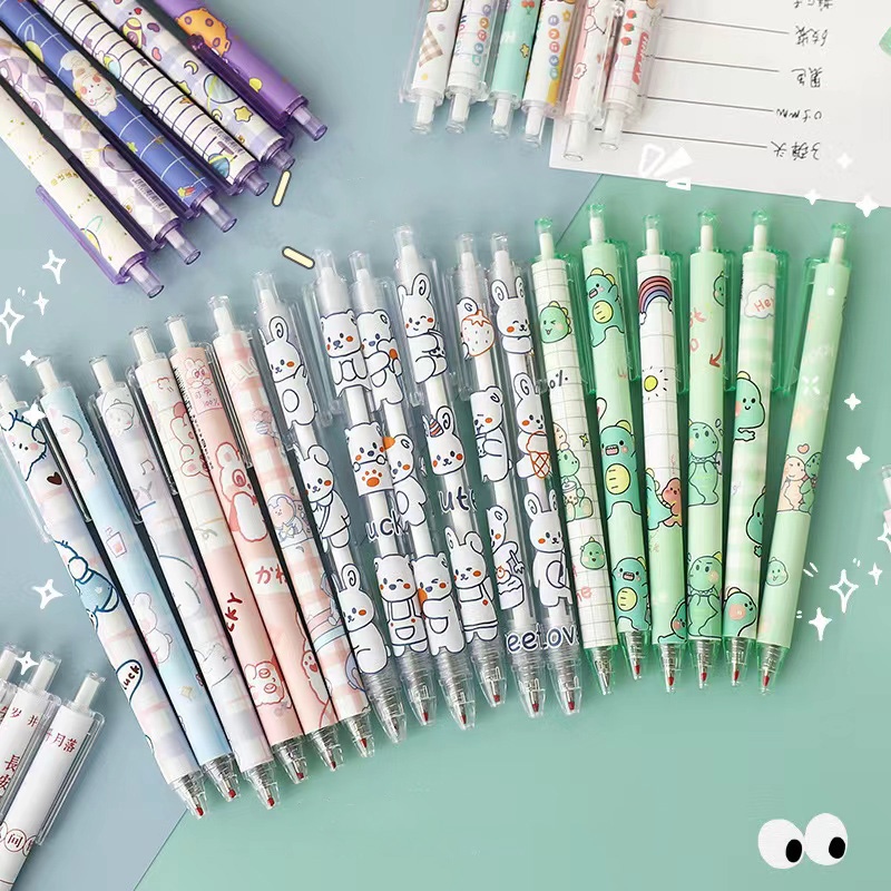 [1 PCS] PEN GEL MEKANIK MOTIF CARTOON PULPEN GEL MEKANIK LUCU PULPEN AESTHETIC