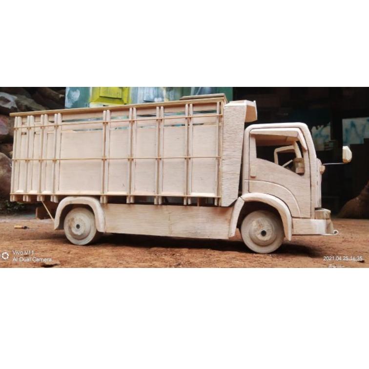 [Art. X6375] miniatur truk oleng ban belok pintu buka mentahan