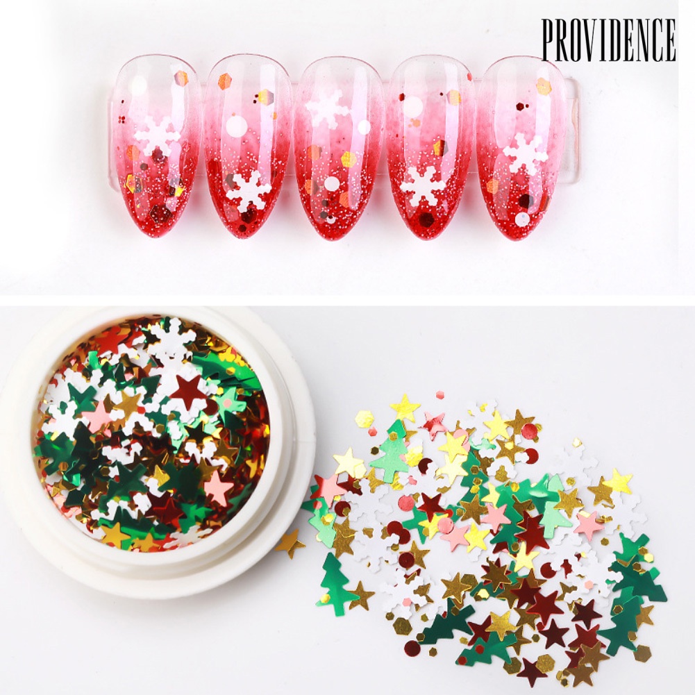 Providence Christmas Snowflake Nail Art Sequins DIY Glitter Flakes Decal Manicure Decor