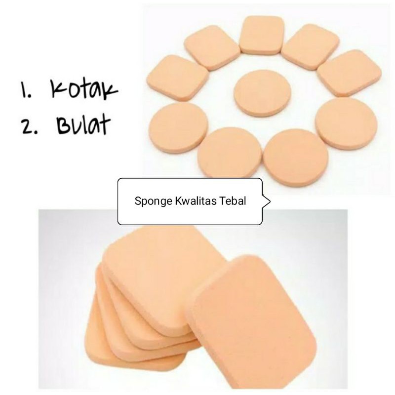 [ TEBAL ] Sponge Bedak / Puff Bedak Padat / Rembuk Bedak Padat / Spon Compact Powder / Spons Bedak K