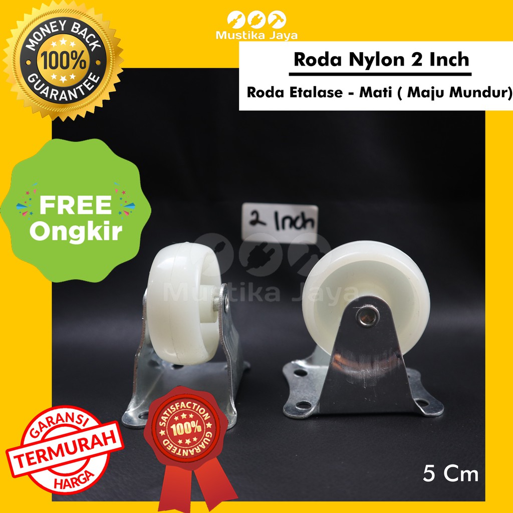 Roda Nylon Mati 2 Inch/ roda nylon mati / roda nilon 2&quot; / roda etalase