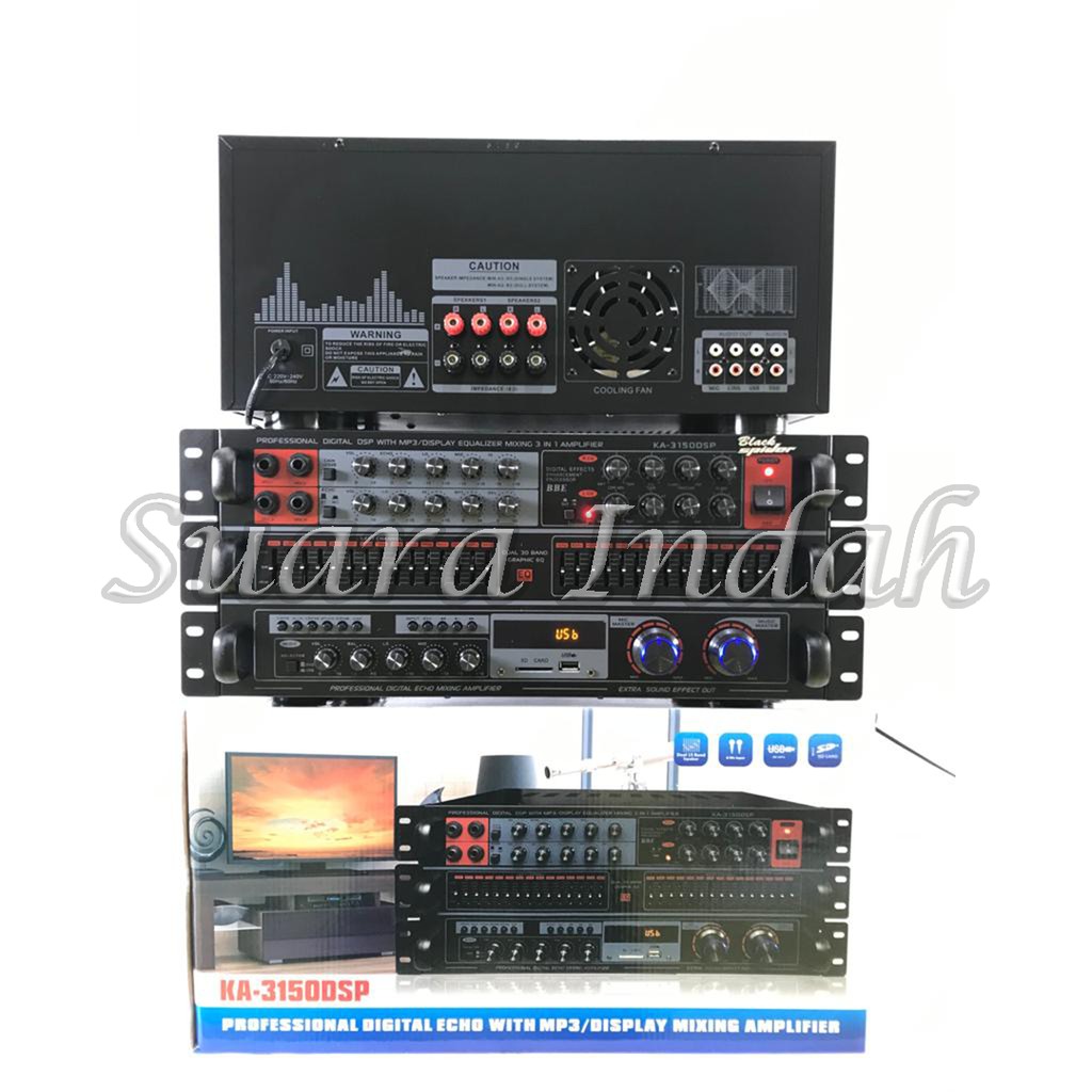 Amplifier BLACK SPIDER KA 3150 DSP-power mixer ampli BLACK SPIDER KA-3150DSP
