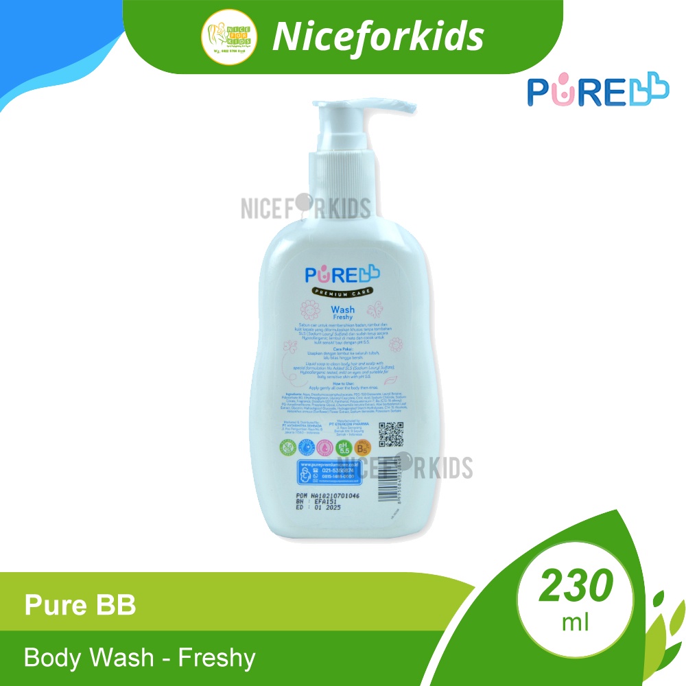 Pure Baby Premium Wash / Pure BB Sabun &amp; Shampo Bayi 230ml