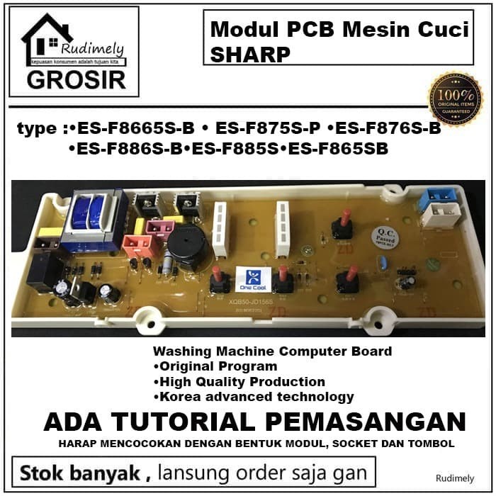 Modul PCB mesin cuci SHARP ES-F875S-P /ES-F876S-B ES-F886ES-F865S-B -PCMSH01