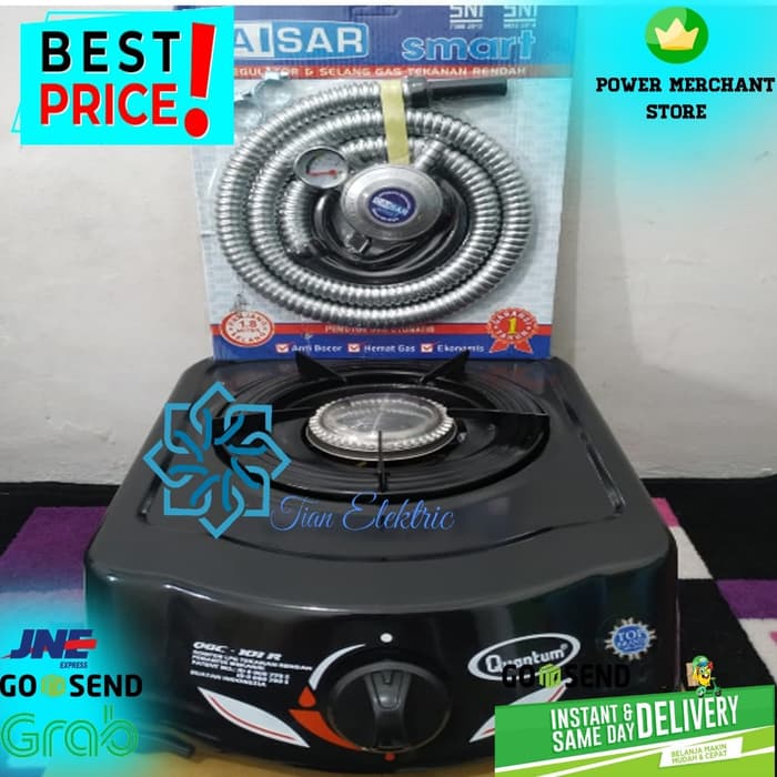 PROMO QUANTUM QGC-101 R PAKET (SELANG & REGULATOR) KOMPOR GAS 1 TUNGKU