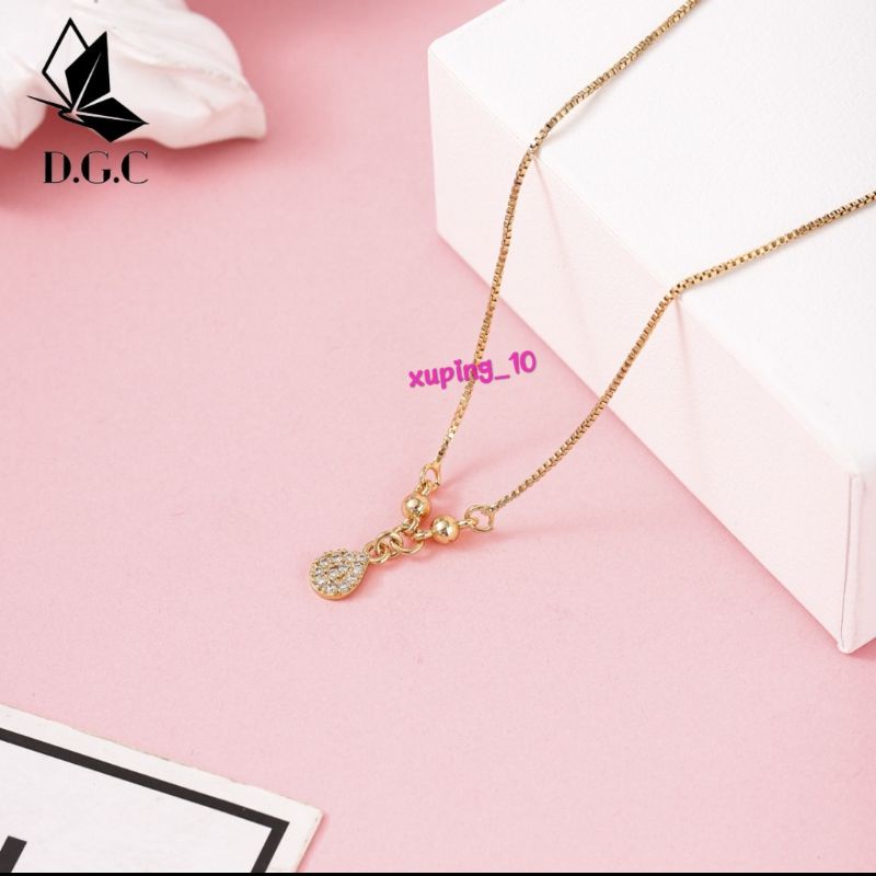 ♥️✅COD✨Kalung Anak Perempuan Perhiasan Emas Muda Berlian Liontin Fashion Aksesoris Titanium Jewelry Murah D661