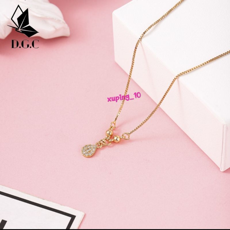 ♥️✅COD✨Kalung Anak Perempuan Perhiasan Emas Muda Berlian Liontin Fashion Aksesoris Titanium Jewelry Murah D661