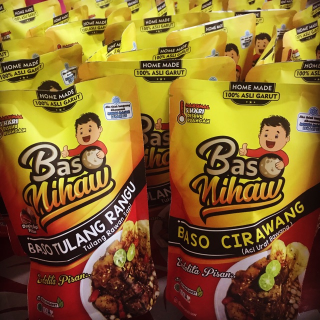 

Baso instan kemasan / Baso tulang rangu / Cirawang