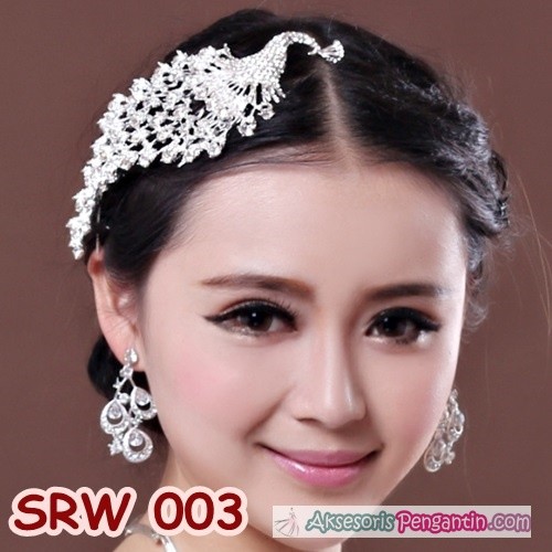 [STOK TERBATAS] AKSESORIS PESTA WANITA PENGANTIN MODERN SILVER MERAK SRW003