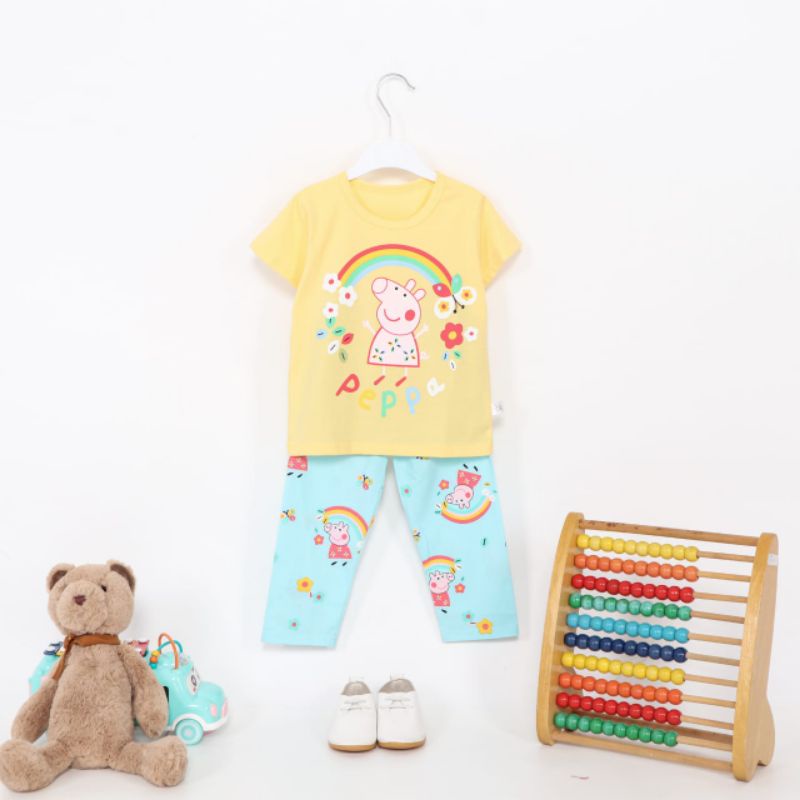 Piyama Anak Perempuan Import Peppa Baju Tidur Anak George pig pyjamas import katun baju tidur anak
