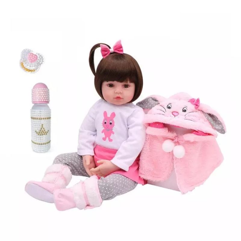 Full Silikon Boneka Reborn Premium cowok cewek 49 cm