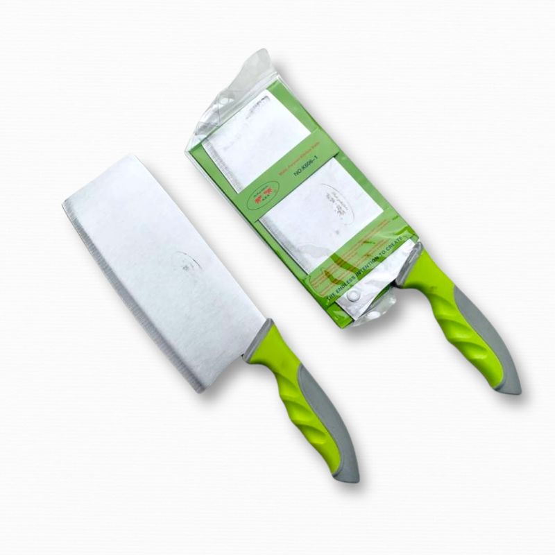 Golok cincang Gagang Hijau Pisau Golok tulang Daging Stainless