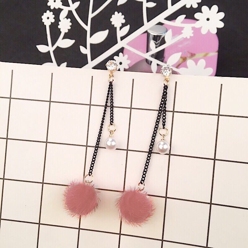 ANTING WANITA kEKINIAN ALA KOREA MODEL POMPOM MIX RANTAI  150