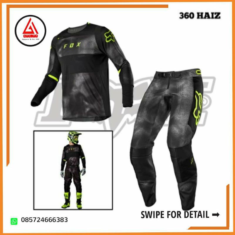 JERSEY SET FOX 360 HAIZ ORIGINAL, GEAR SET FOX 360 HAIZ, JERSET FOX 360 HAIZ