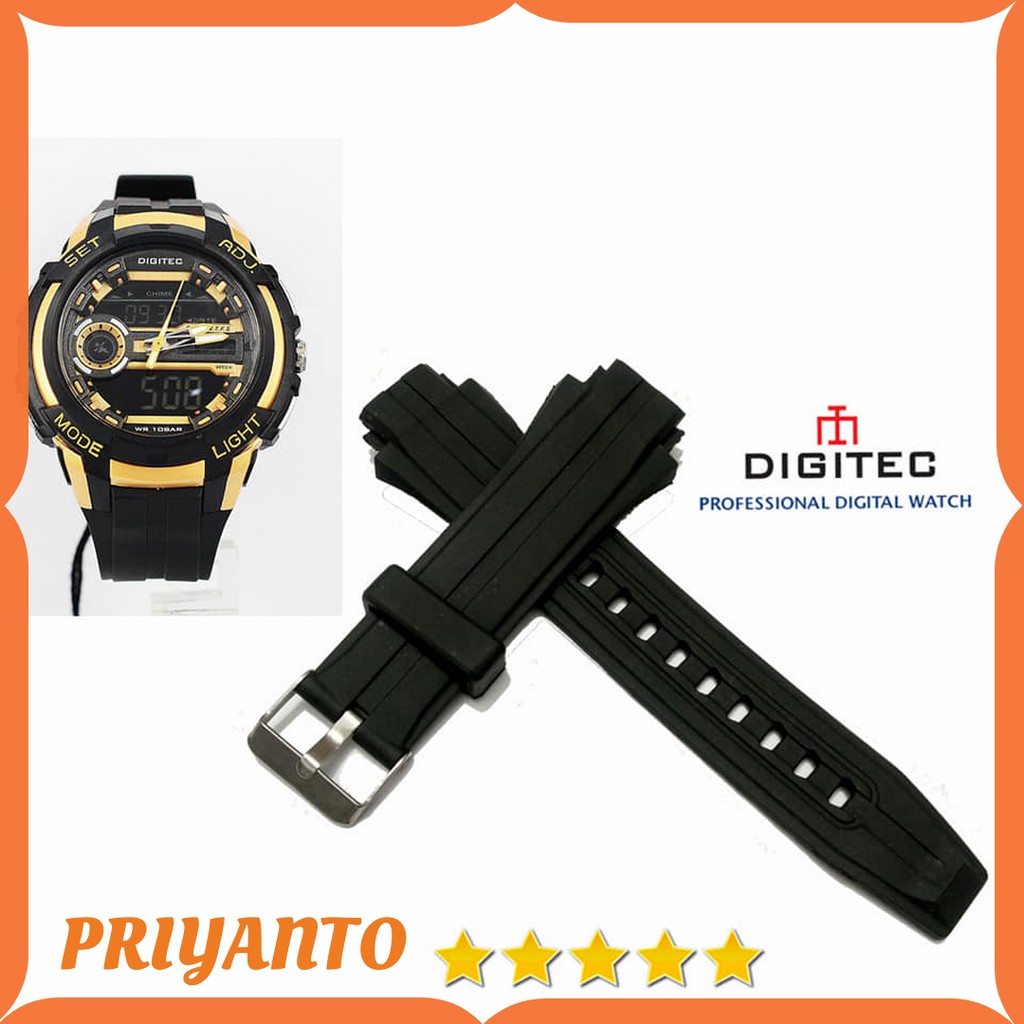 Strap Tali Jam tangan Digitec 3025 Digitec DG-3025T Hitam