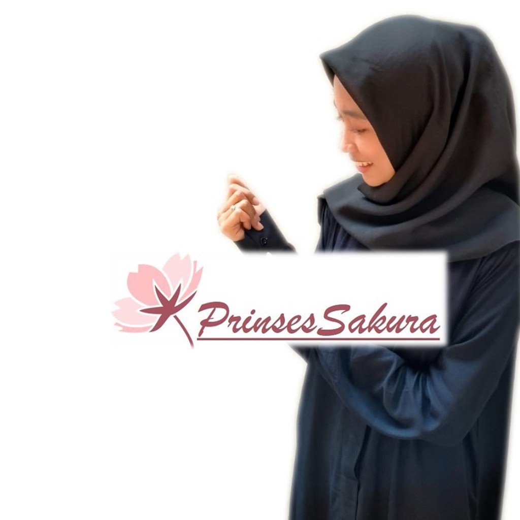 Gamis set katun rayon + french khimar HITAM