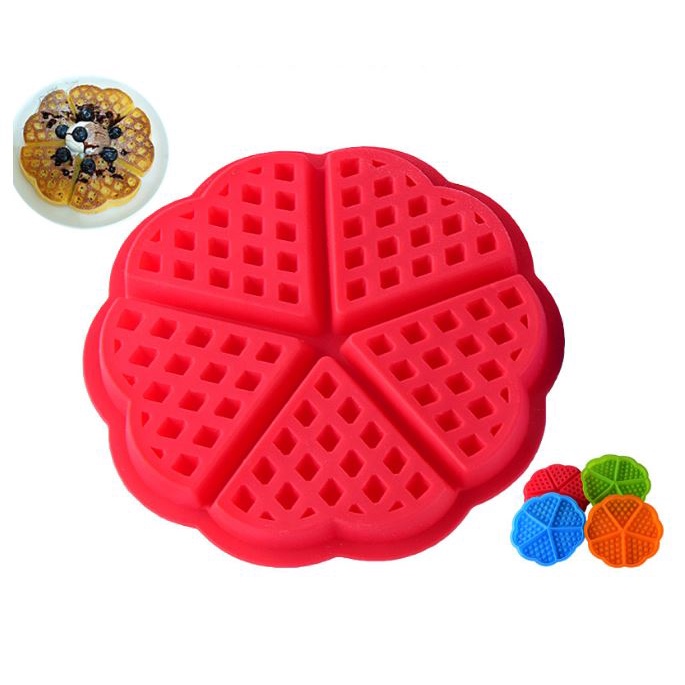 Loyang Silicone Waffle Cetakan Waffle Non-Stick Baking Mould