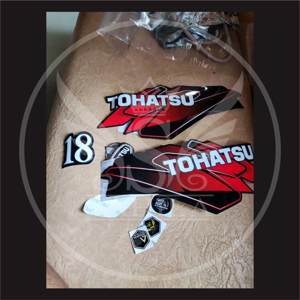 STRIPING MESIN TEMPEL TOHATSU 18 / STIKER TOHATSU 18