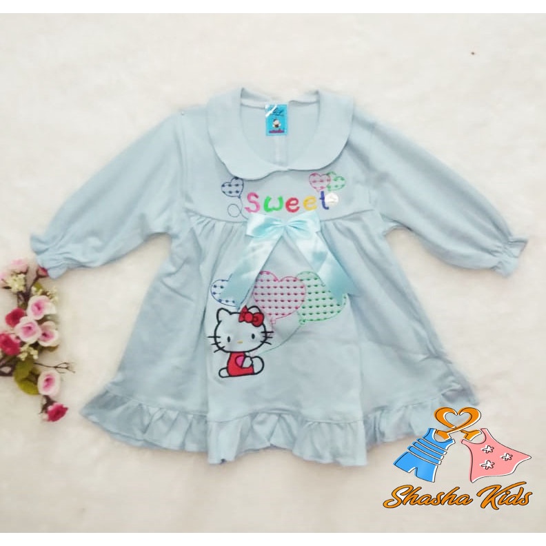 [I 017] Baju Bayi Perempuan / Dress Bayi Perempuan Setelan Panjang merk GL usia 6-12 bln