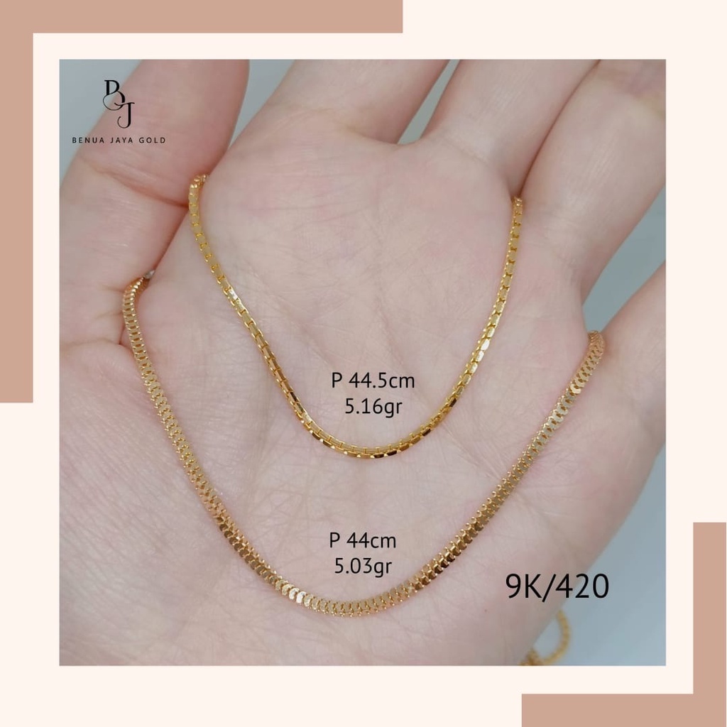 Kalung Emas Italy Santa & Milano 9K/420