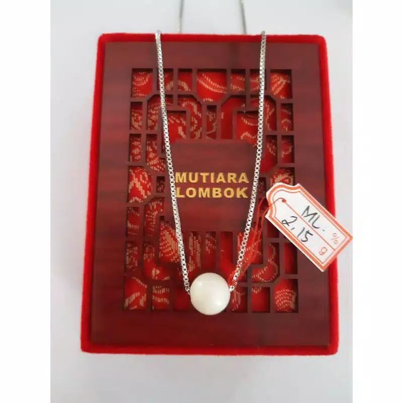 kalung liontin mutiara laut asli lombok kalung mutiara laut moci
