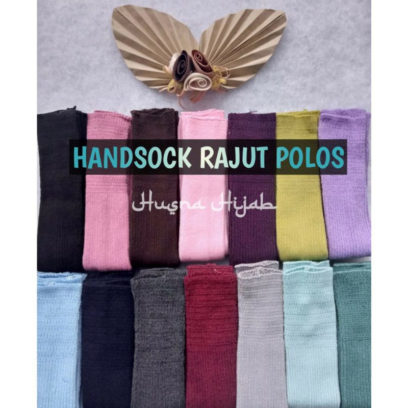 [HUSNA COLLECTION] Manset Rajut / Handsock Rajut Polos Ecer