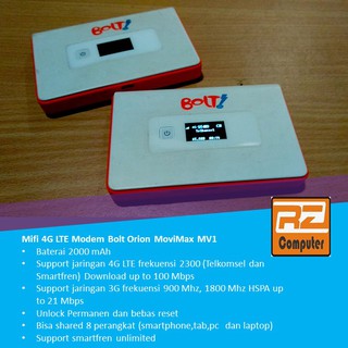 Mifi 4g Lte Modem Bolt Orion Movimax Mv1 Unlock Semua Operator Shopee Indonesia