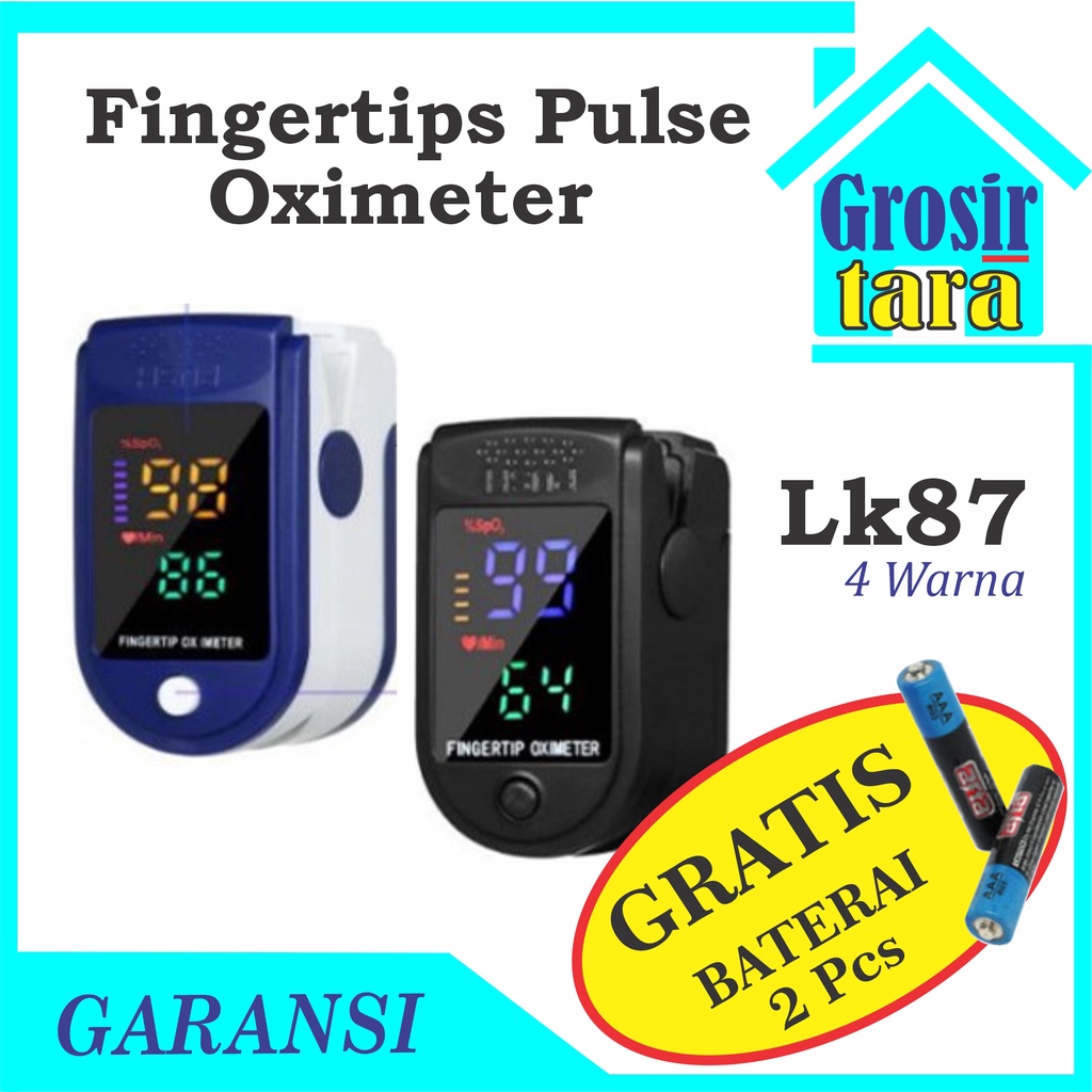 Fingertip pulse oxymeter oximeter LK87 SpO2 alat ukur kadar oksigen dalam darah LK 87