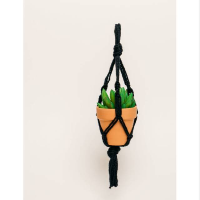 READY STOK) macrame pot gantung mini/ macrame plant hanger (POT 004)