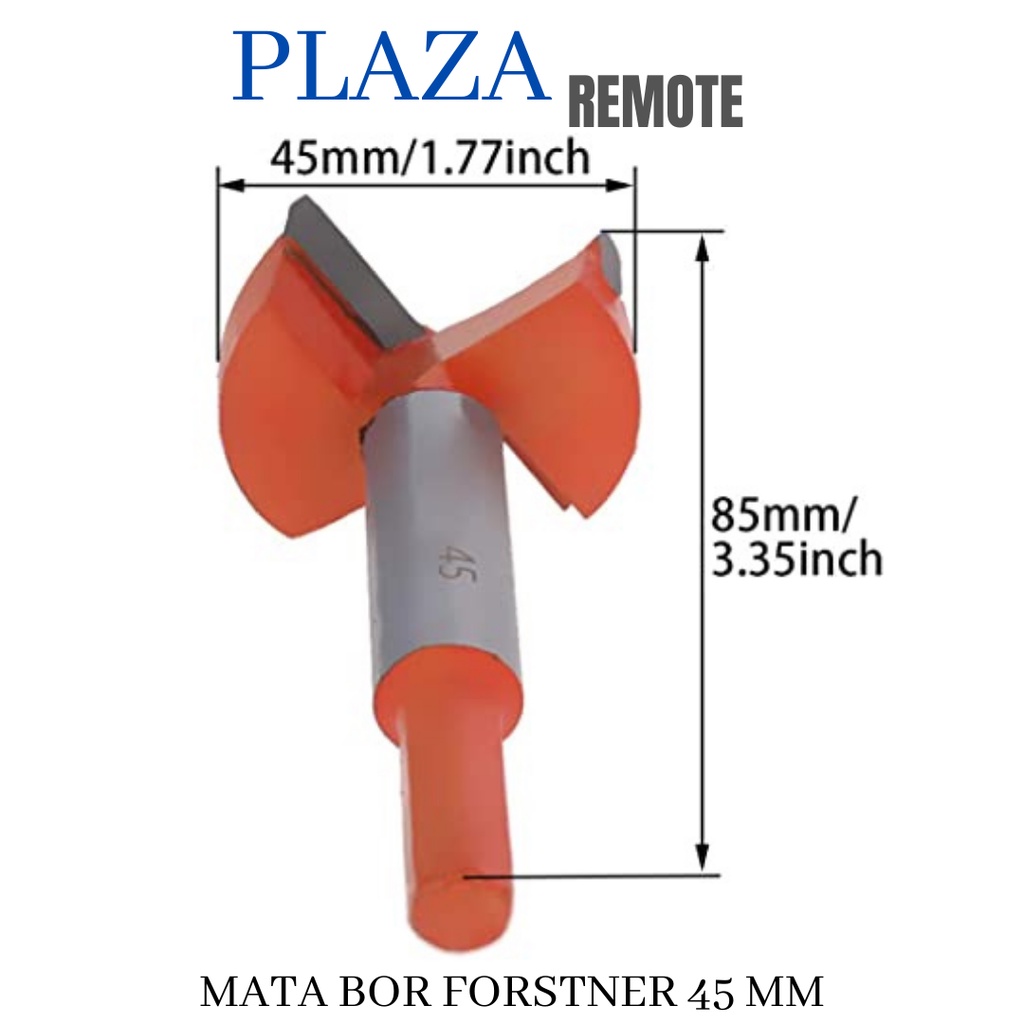 Forstner Bit MATA BOR Pelubang KAYU Engsel SENDOK drill bit 45 MM