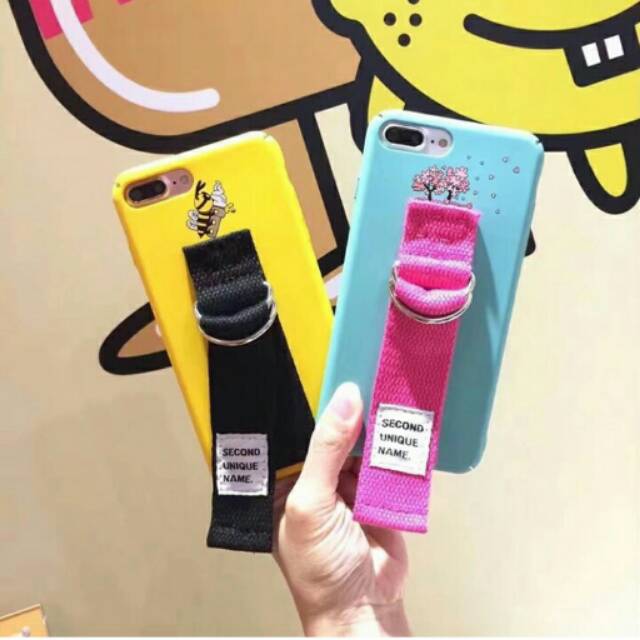 STRAP CASE FOR IPHONE 6 6S 6PLUS 6SPLUS 7 7PLUS 8 8PLUS SECOND UNIQUE NAME CASE KOREA
