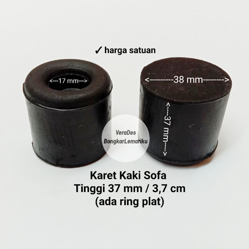 Karet Kaki Sofa Tinggi 37 mm / Karet Kaki Box Speaker Tebal