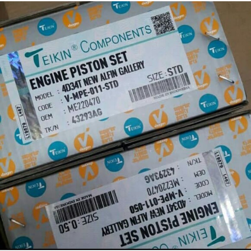 PISTON ASSY STD MITS CANTER PS-125 ME-220470 "TEIKIN"