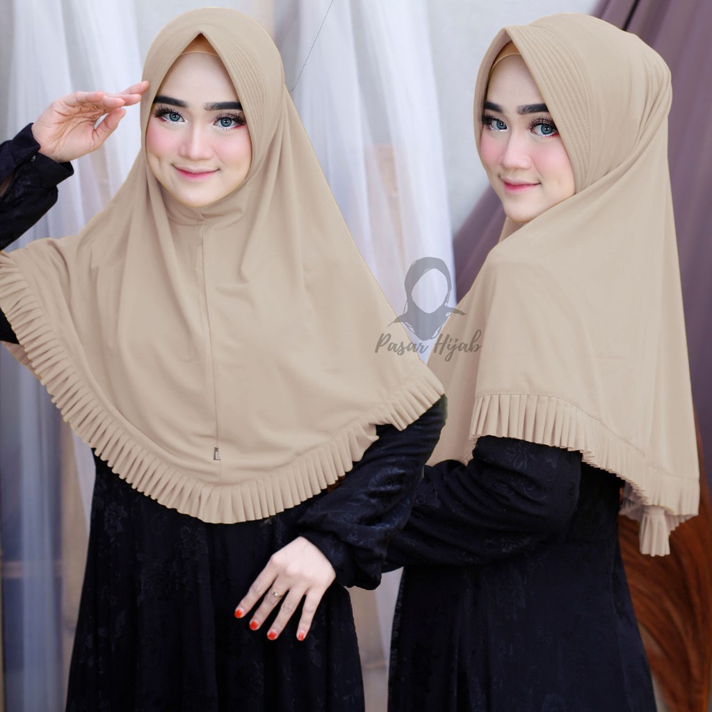 Jilbab Instan Nuri L Hijab Instan Jersey Premium Kerudung Bergo Pasar Hija'b