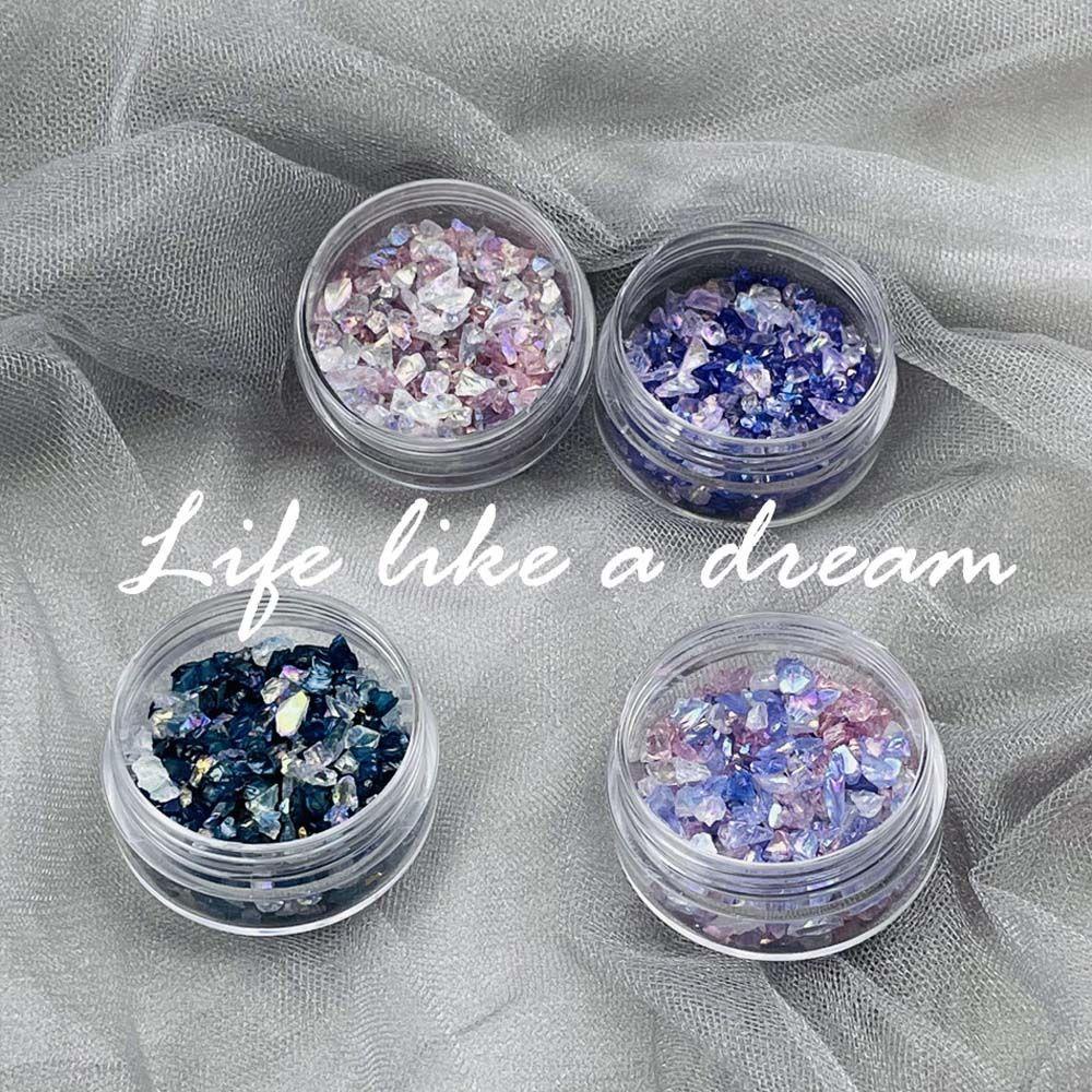 Mxbeauty Hiasan Nail Art Super Glitter Shiny Nail Tips Manikur Aksesoris Warna Campur Perhiasan Kuku AB Rhinestones