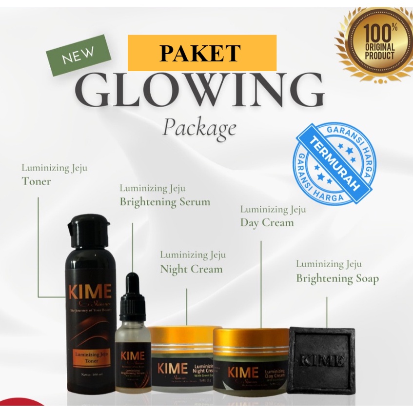 Paket Komplit Glowing KIME Skincare Original 100%