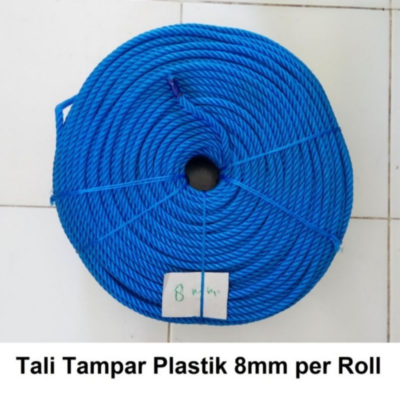 

Tali Tampar Plastik 8mm per Roll / Tali Tambang Plastik senar 8 mm / Tali ikat , Tali Jemuran