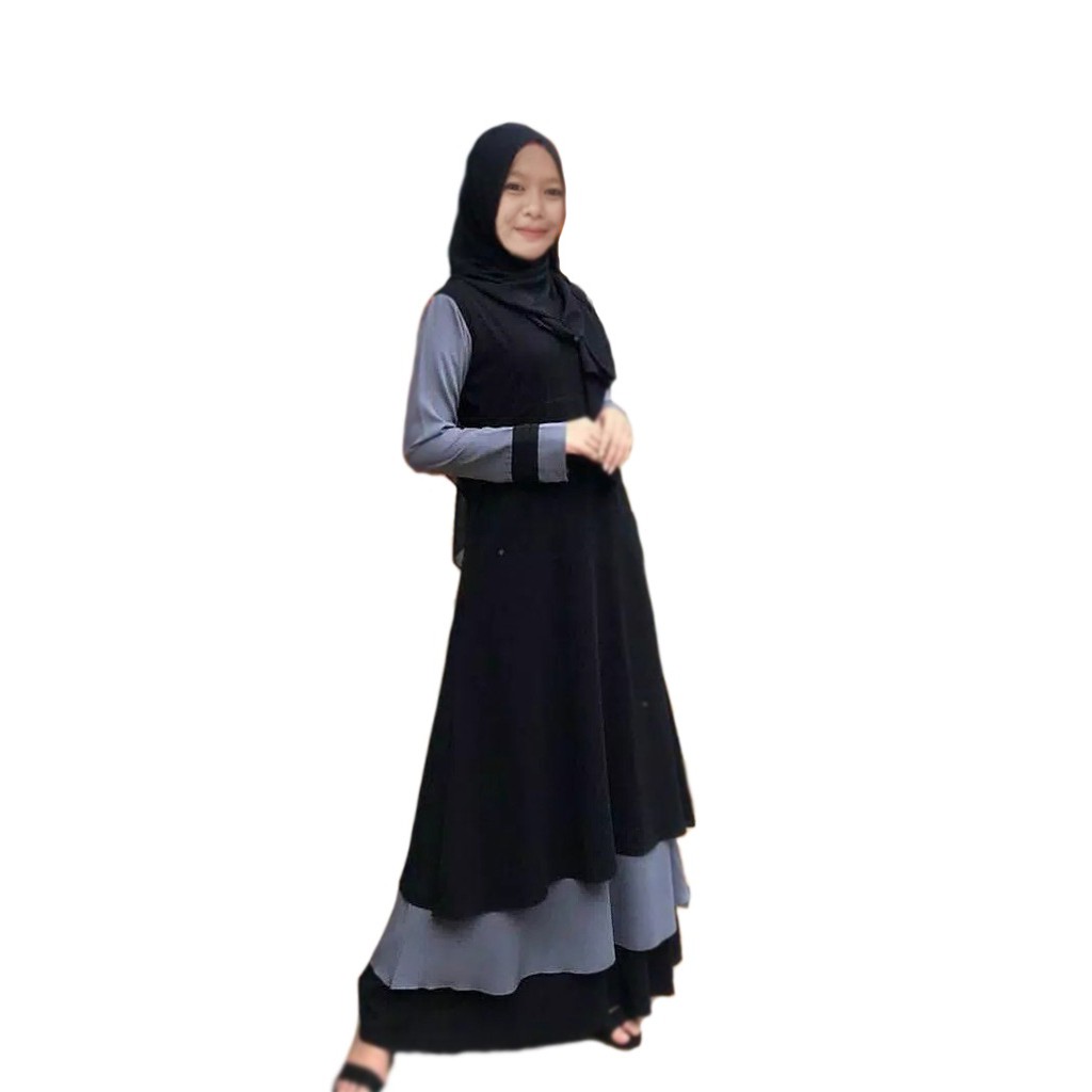 Baju Gamis Syari Muslim Pesta Brukat Wanita Perempuan Dewasa Remaja Kekinian Terbaru 2021 Murah-2
